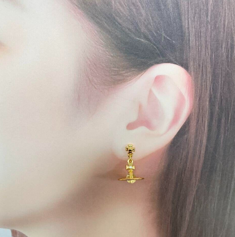 Pierce Petite Orb Gold Earrings Jewelry with drawstring