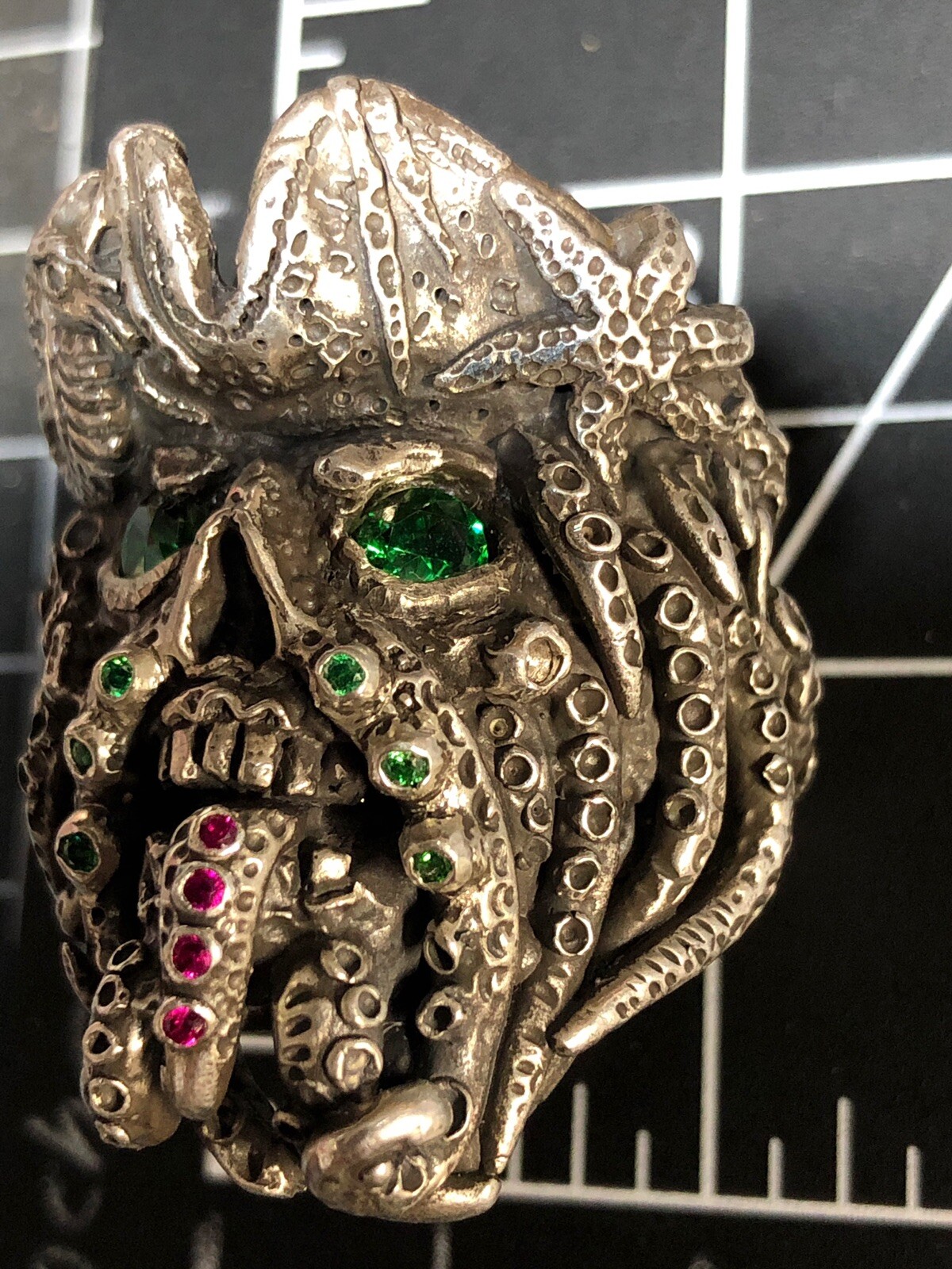 Pirate of the Caribbean Davy Jones Treasure Silver Ring Any Size Quick 3.1 oz