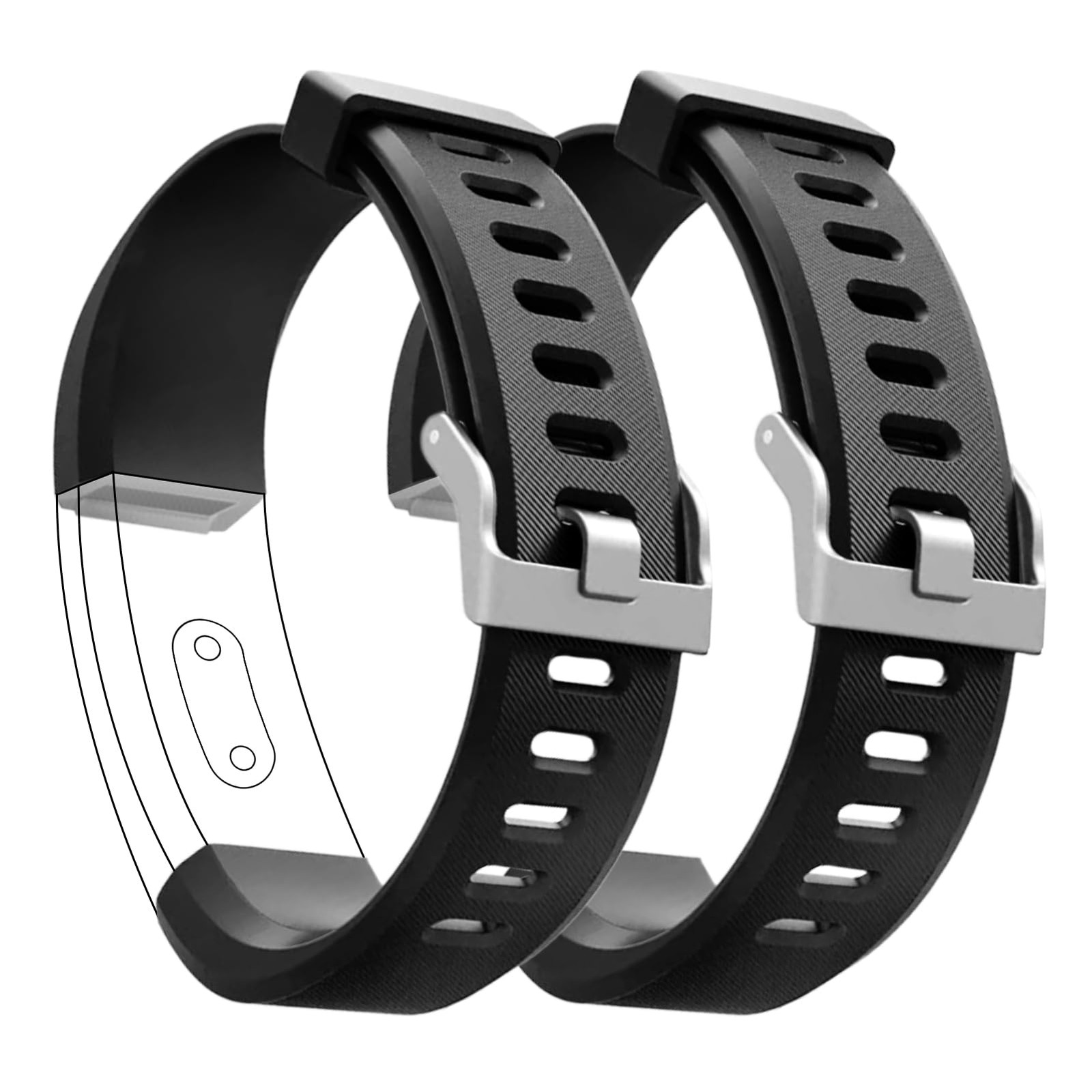 Vocect Watch Bands Compatible with ID115 Plus HR Fitness Tracker, Replacement…