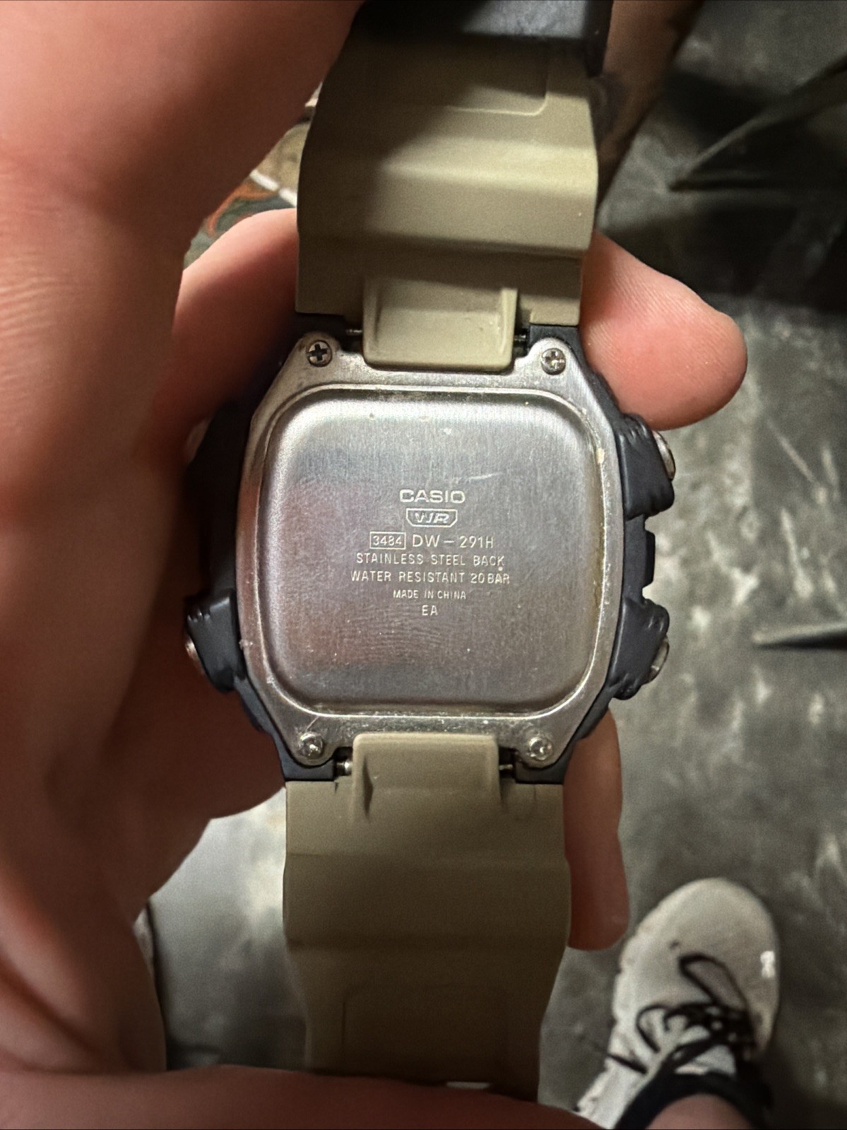 Mod Casio DW-291H 3484 Illuminator Digital Watch Gunmetal Grey