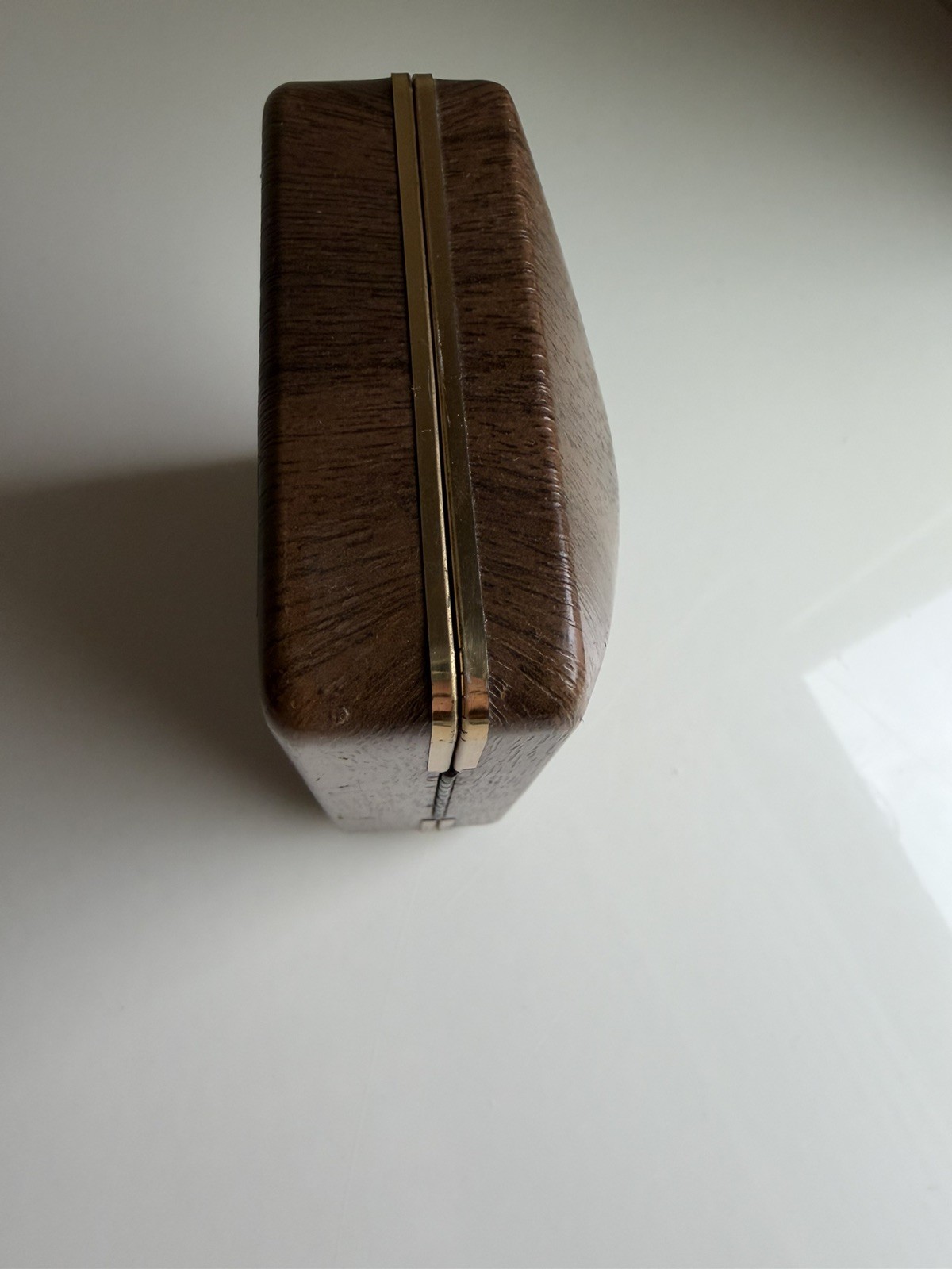 Vintage TIMEX Electric Watch Presentation Box Wood Grain Red Liner Papers Tag