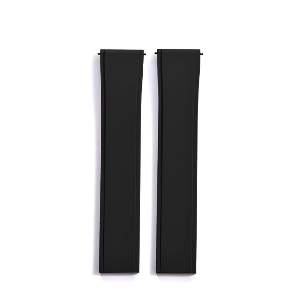 19mm 20mm 21mm 22mm CTS FKM Rubber Strap Convex Shape Quick Release Cut To Size