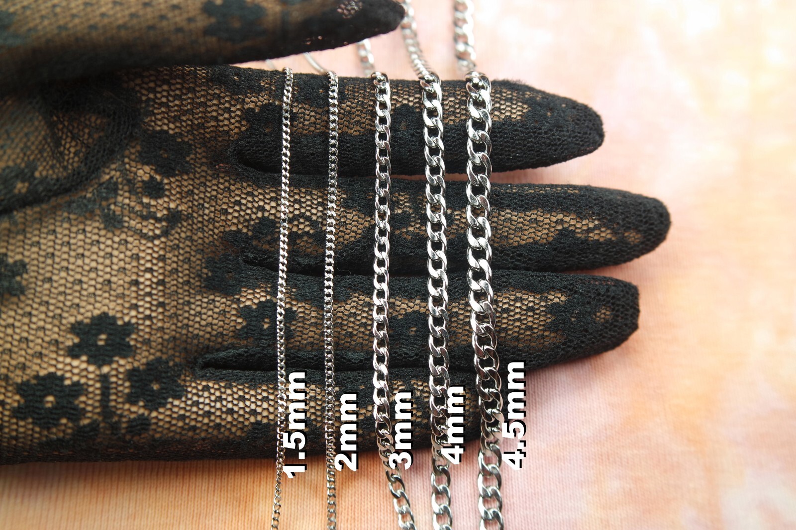 Curb Chain Necklace Pure 304 Stainless Steel, Any Custom Length Miami Curb Chain