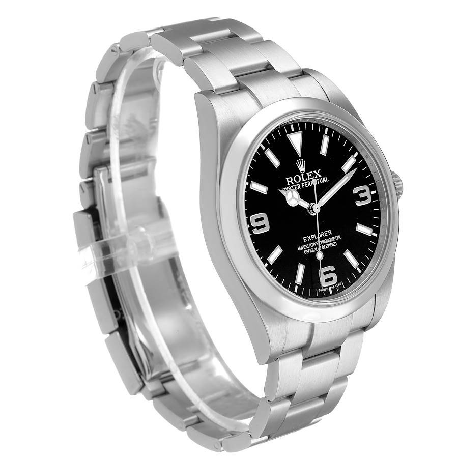 Rolex Explorer 214270 Black Dial Stainless Steel 39mm Oyster Bracelet w/ BOX