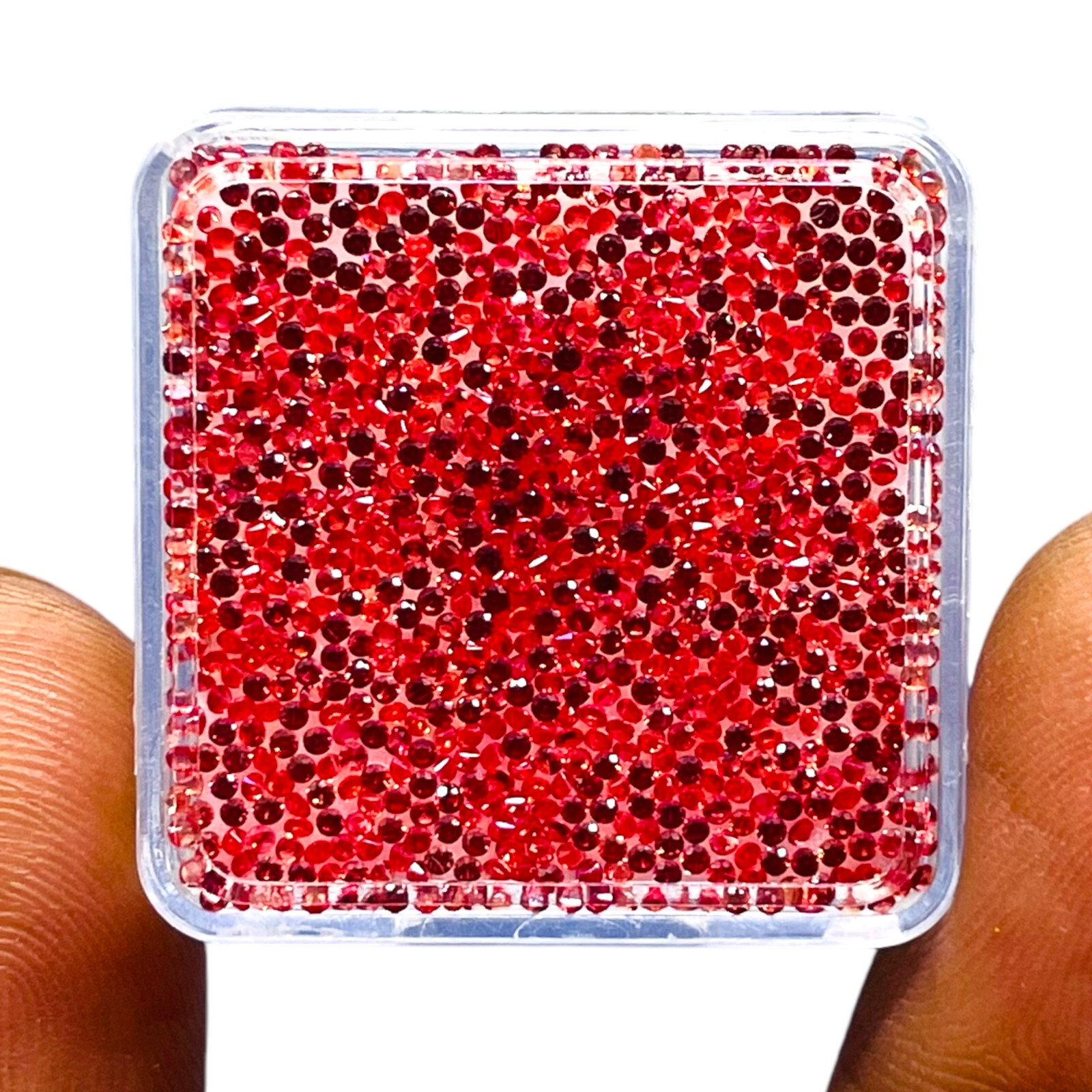 VVS 50 Pcs Natural Red Sapphire 1mm Round Diamond Cut Loose Gemstones Lot
