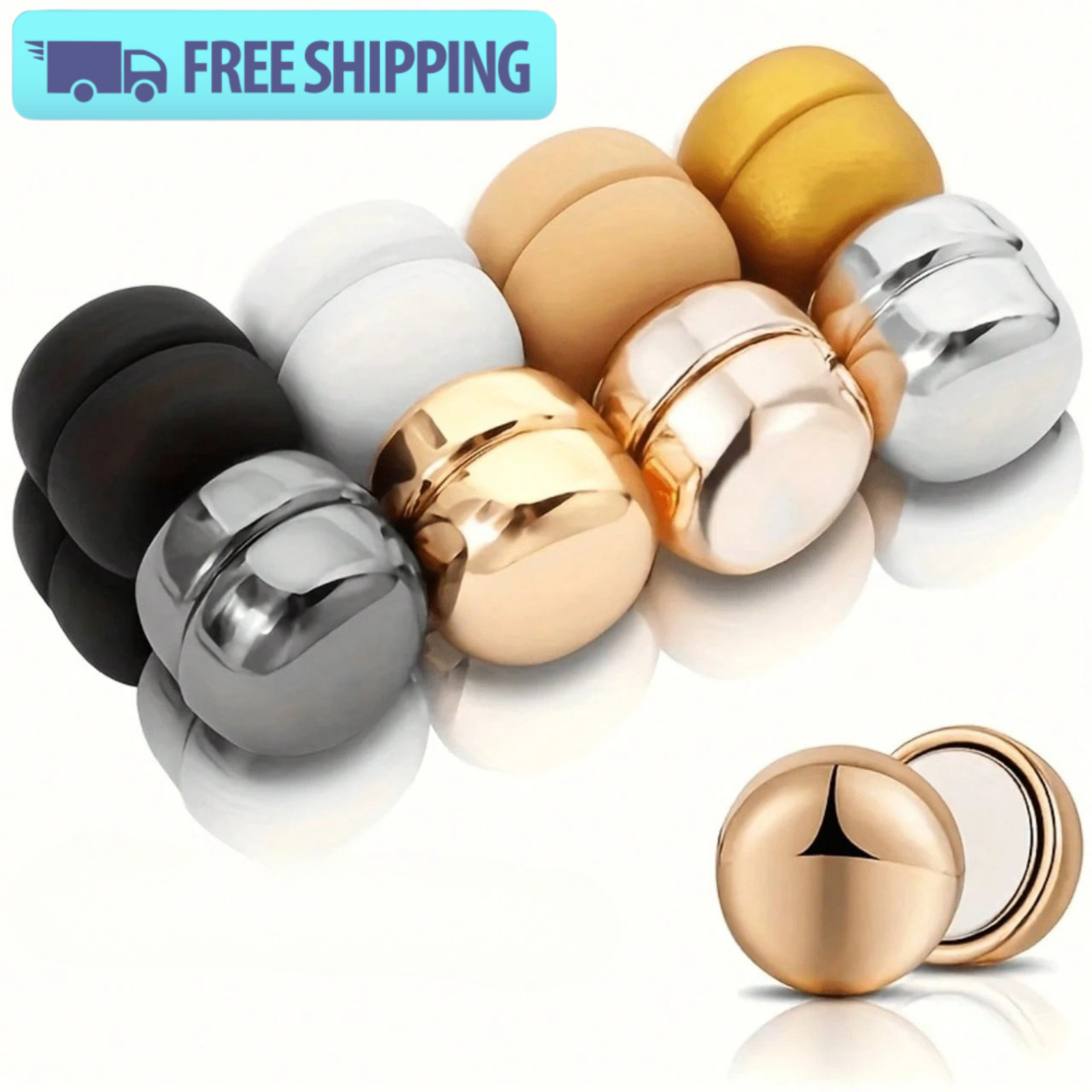 4PCS Snag Free Hijab Magnet Pins Multi-use Magnetic Scarf Brooches Buckle Set