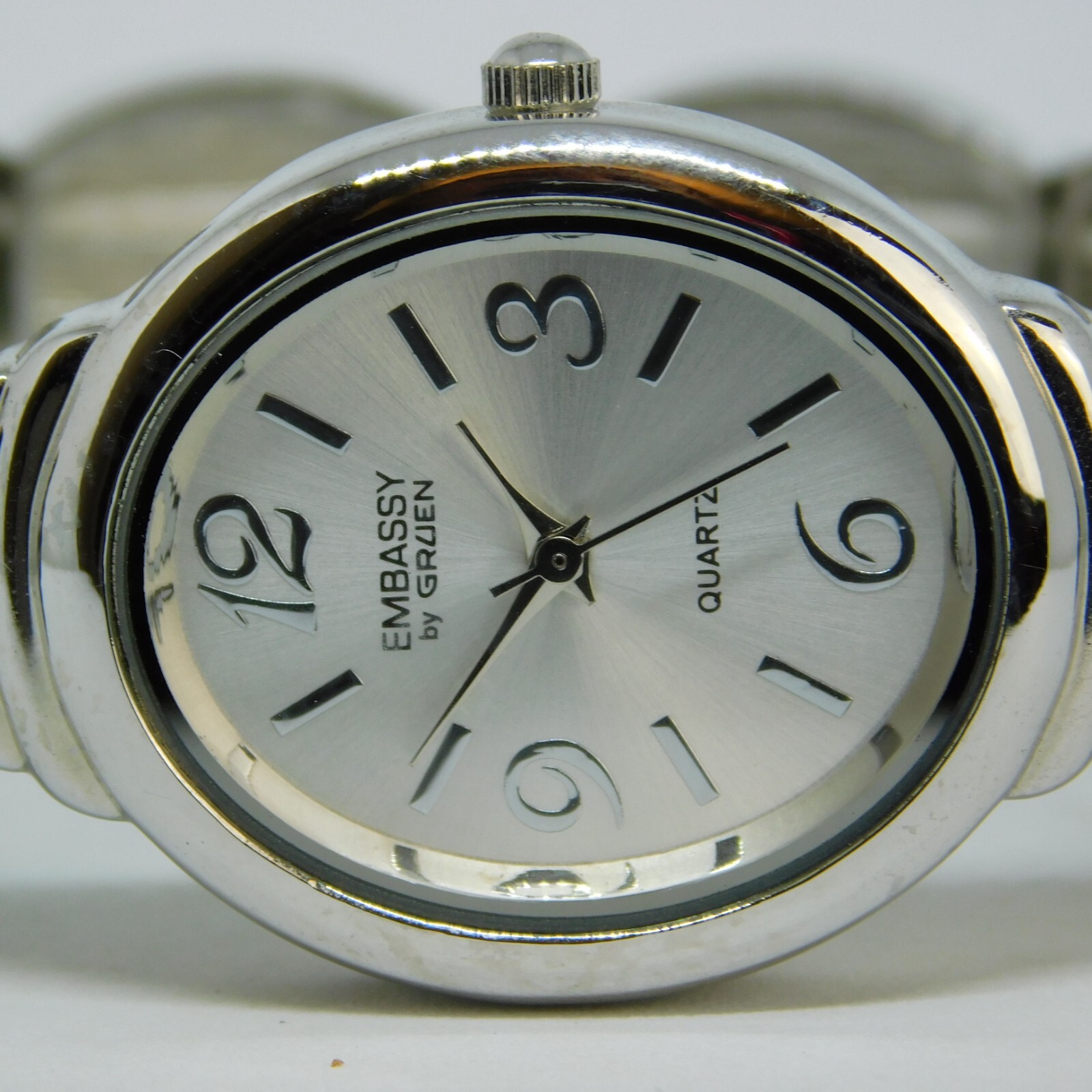EMBASSY by GRUEN GEM3668LL Crystals Quartz Women’s Watch Sz. 7′ New Battery