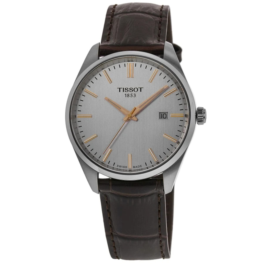 New Tissot PR 100 Quartz Silver Dial Brown Men’s Watch T150.410.16.031.00