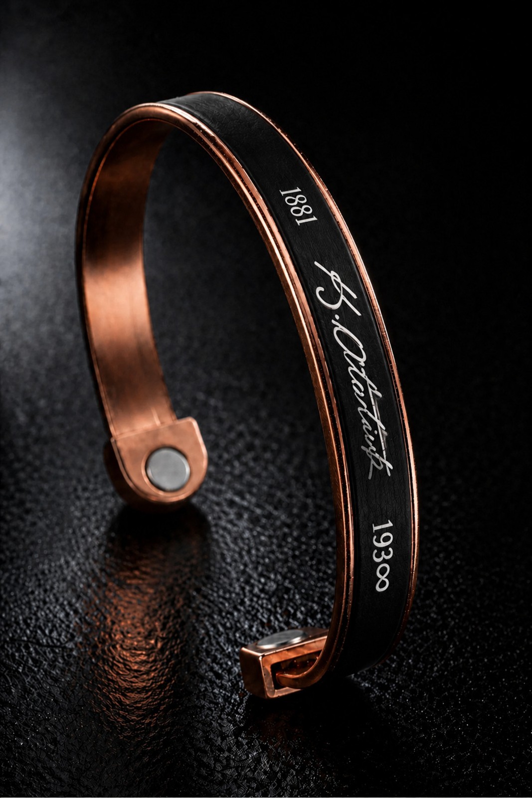 Atat�rk �mzal� Copper Bracelet 1881-193? Engraved Unisex Adjustable M�knat�s