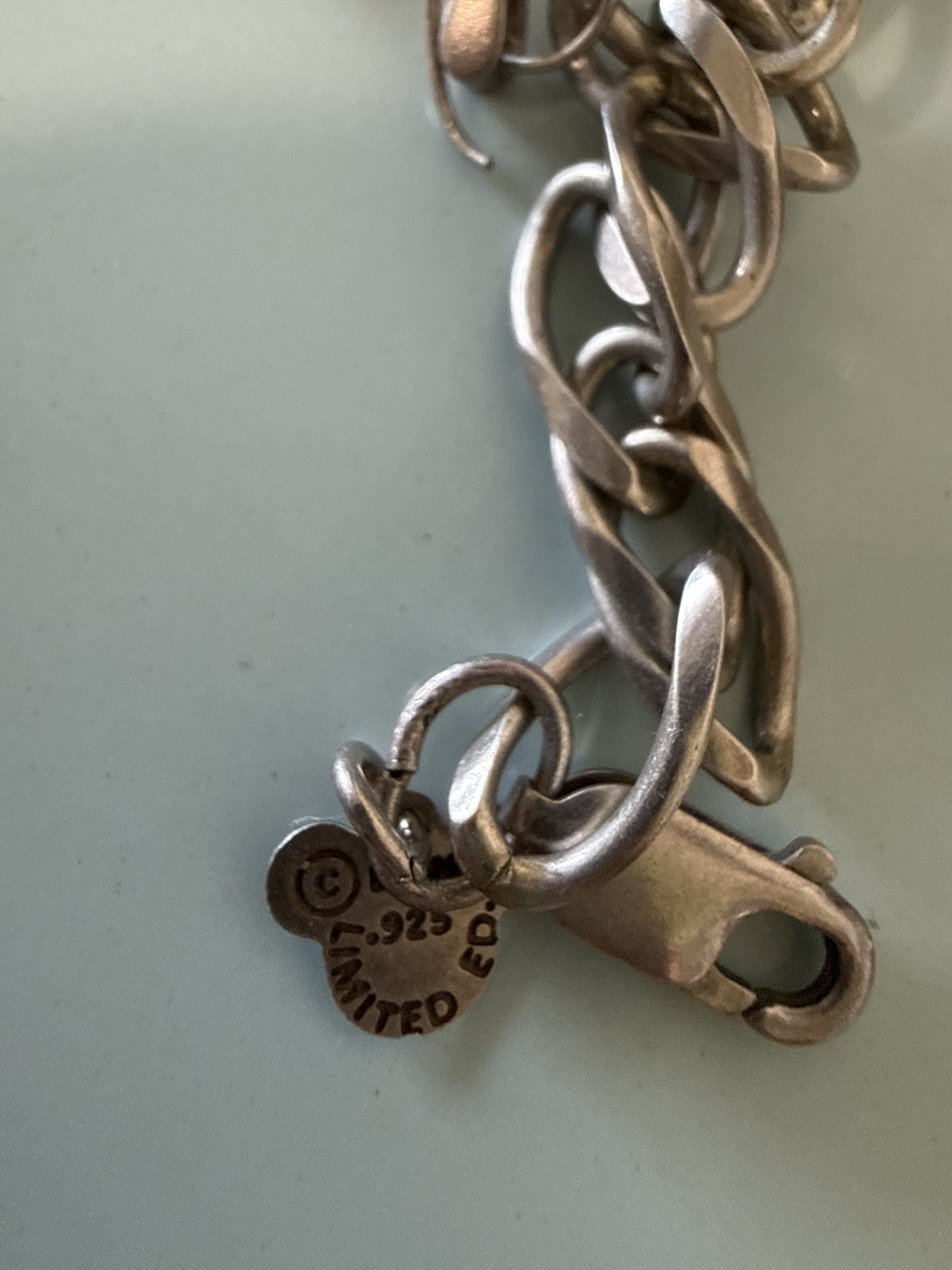 1995 limited edition .925 Walt Disney Winnie the Pooh Charm Bracelet 8” 39.4 g