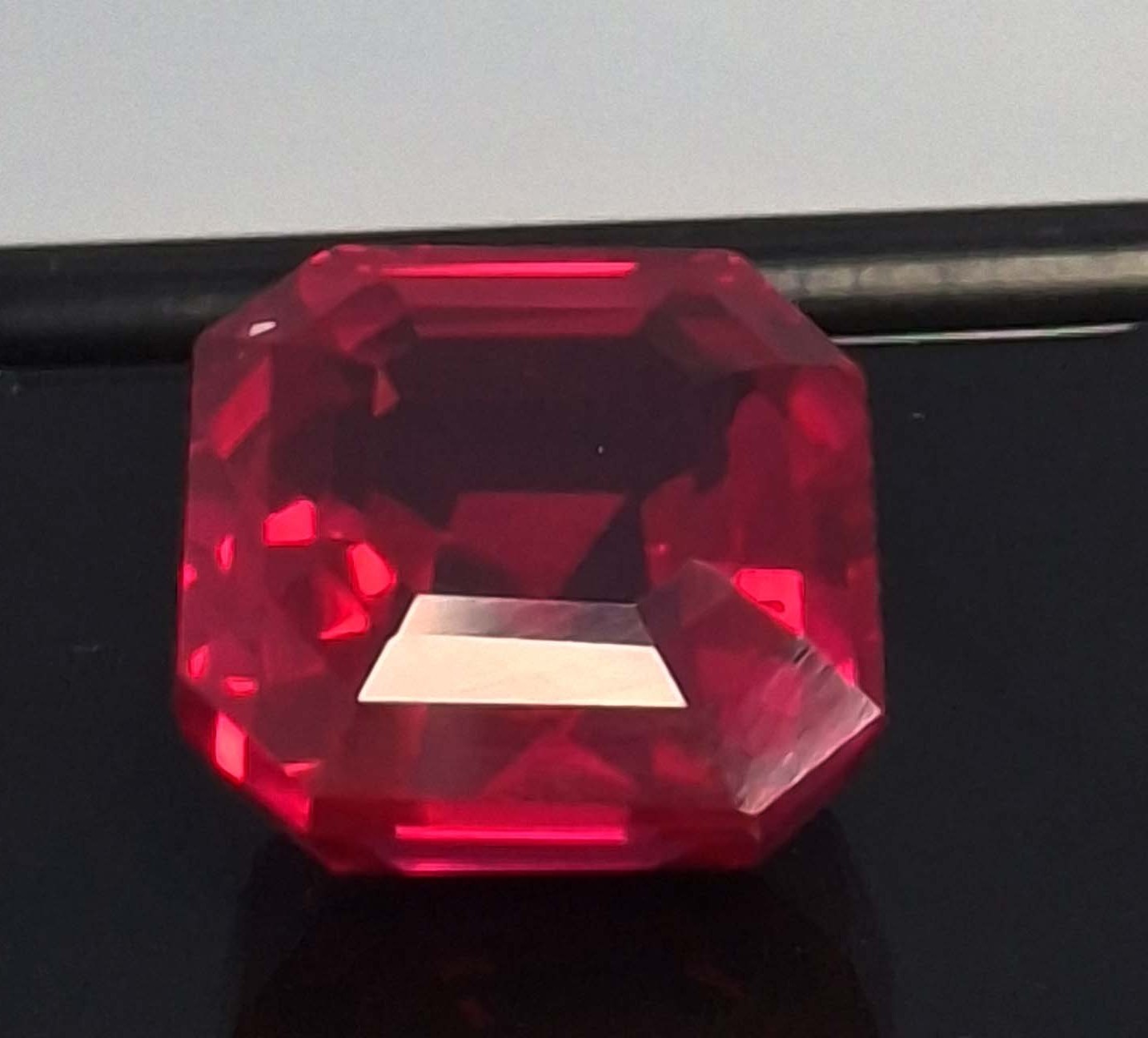 Natural 12-14 Ct Dark Pink Sapphire Asscher Cut Certified Loose Gemstone RK276