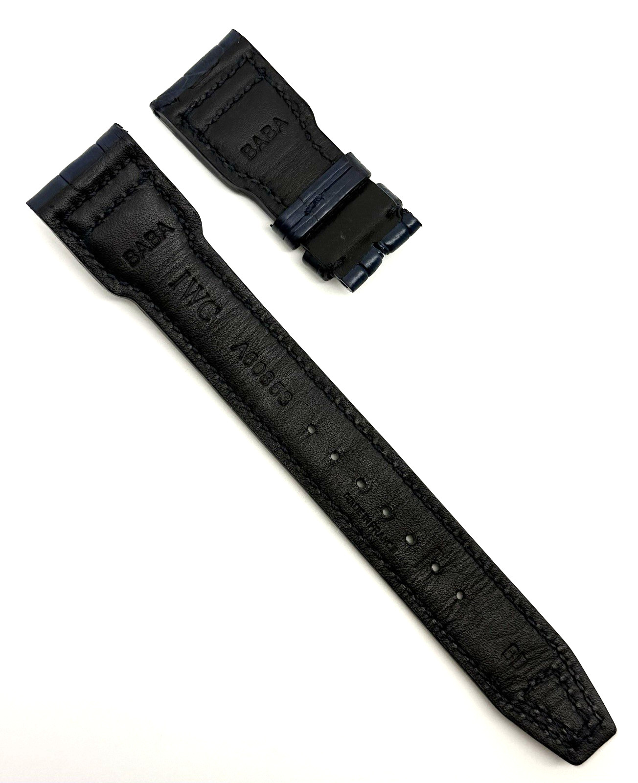 IWC Big Pilot 22mm x 18mm Blue Alligator Watch Strap Band A60853 Authentic OEM