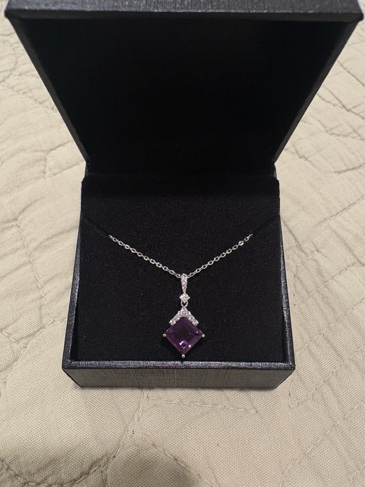 Kay Jewelers Silver Sapphire Necklace Brand new with box 925 Sterling Silver
