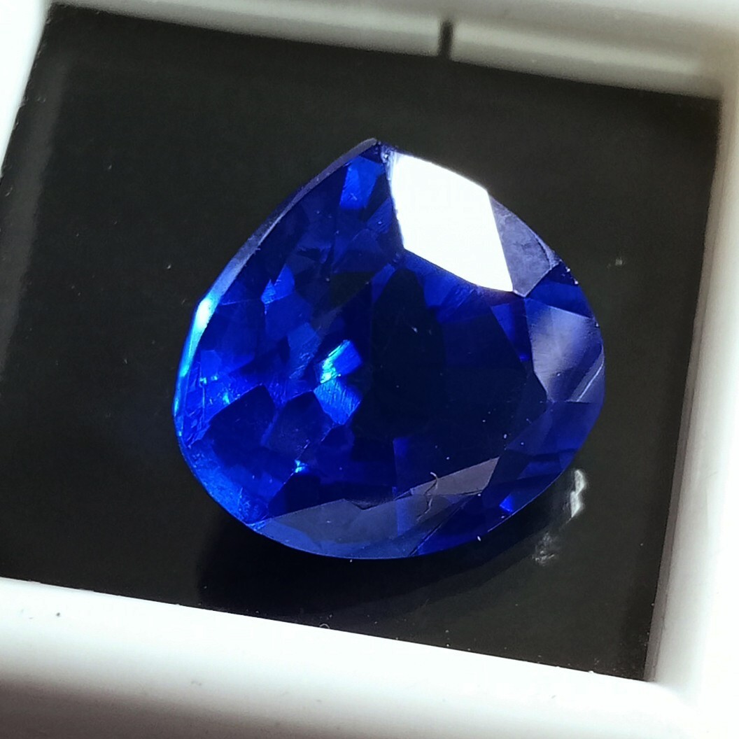 Natural Cornflower Blue Sapphire Certified Ceylon 10.70 Ct Pear Loose Gemstone
