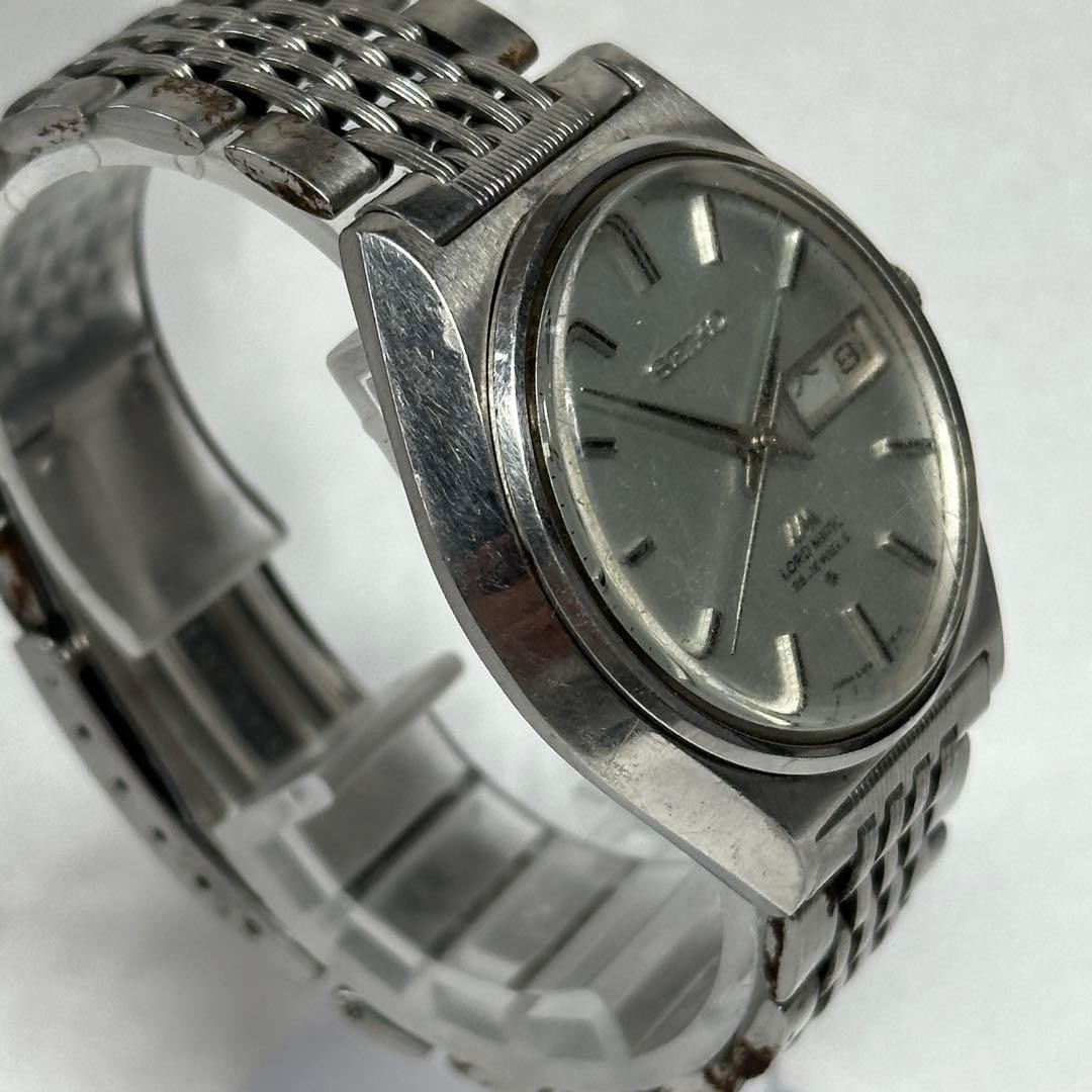 Seiko Lord Matic 5606-7010 Automatic Watch Silver Dial 1970s Used