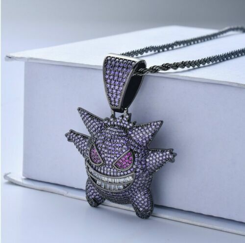 Pokemon Gengar Purple Necklace – Great Gift – Rhinestone