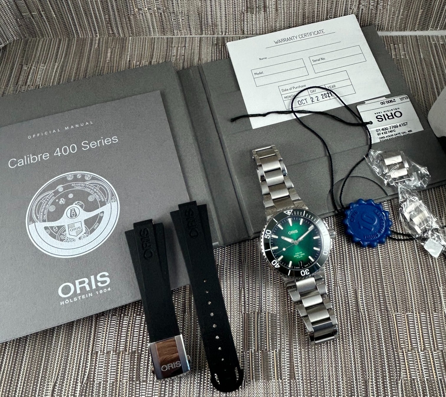 Oris Aquis Date Calibre 400 Most Complete Set 01 400 7769 4157-07 4 22 74FC