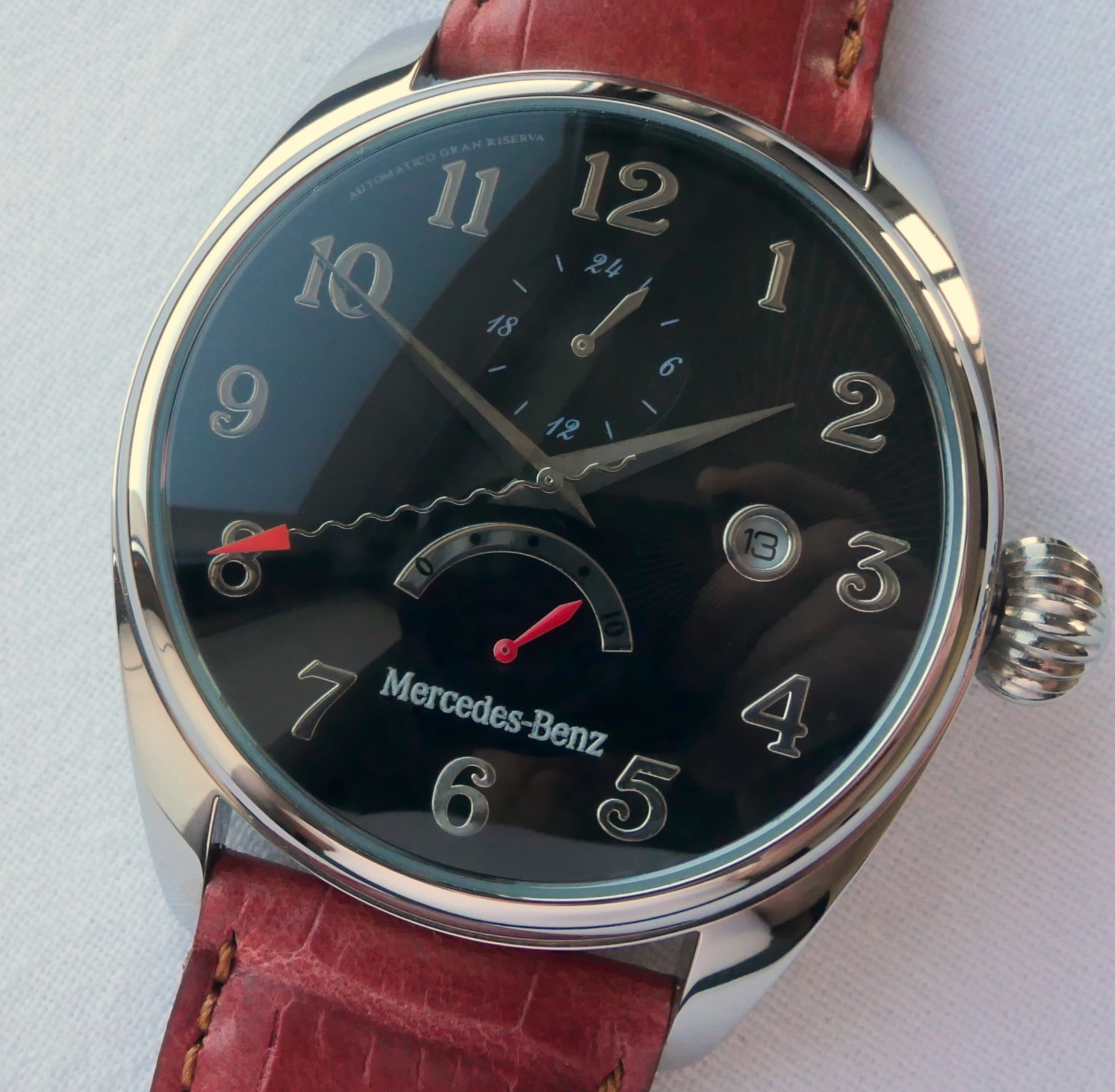 Mercedes Benz Classic Retro Design Car Accessory Power Reserve Automatic Watch