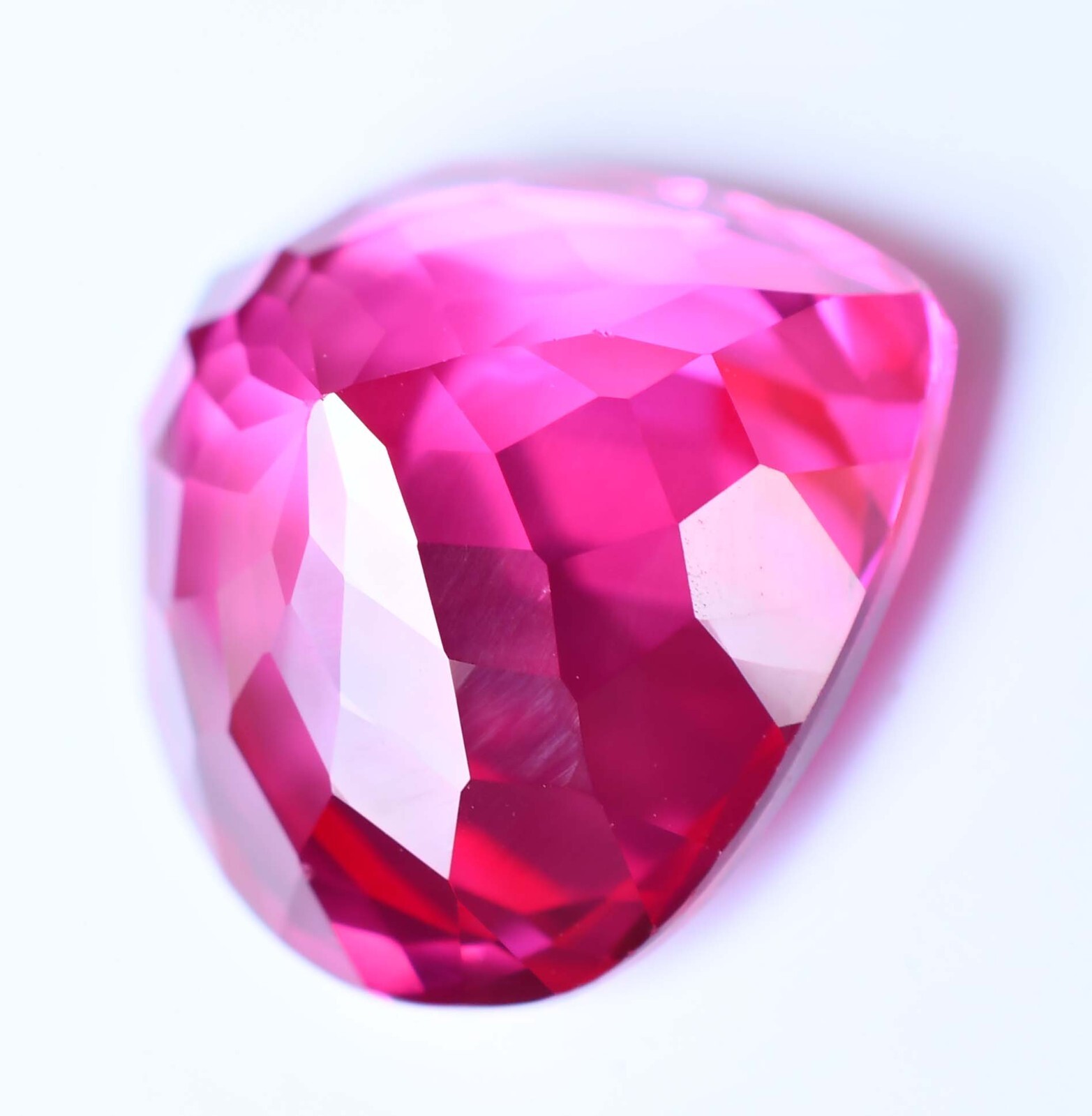 Natural Mogok Pink Ruby 26.35 Ct Pear Certified Flawless Loose Gemstone