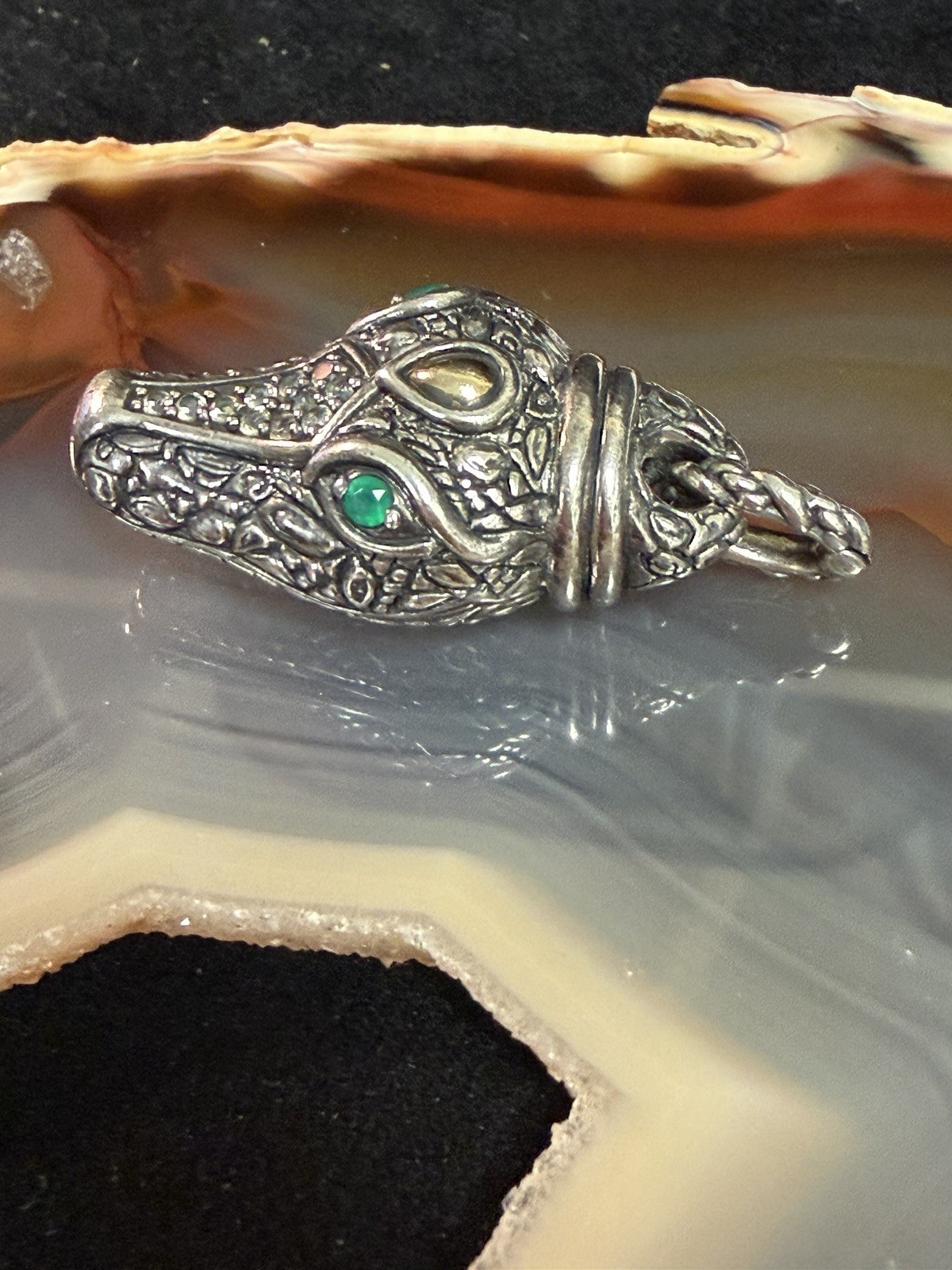 JOHN HARDY JAI Sterling 14K Accent Alligator/Crocodile PENDANT