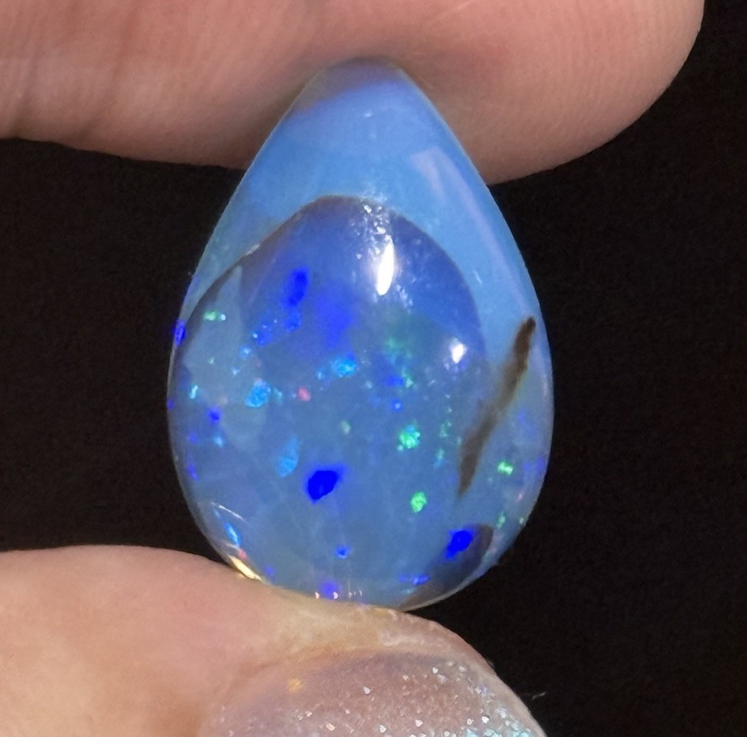 6.25ct 19×12.8×5.7mm Unique Ethiopian Welo Opal Pear Shaped Cabochon Gem