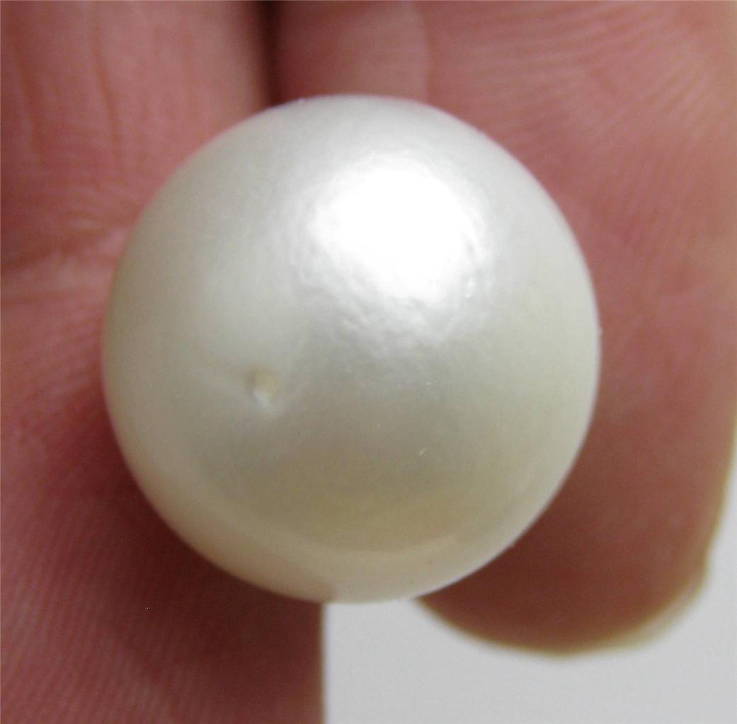 Genuine Huge 14.2mm Fully Drilled Round White South Sea Loose Pearl – ls165