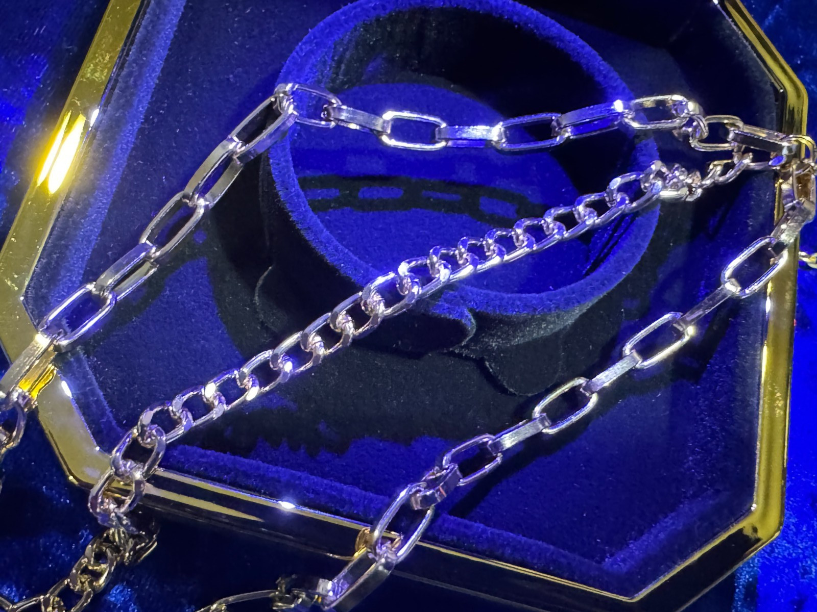Cross Cable & Paperclip Chain Tennis Bracelet 8″ + 2″ Adj Gold Color Plated