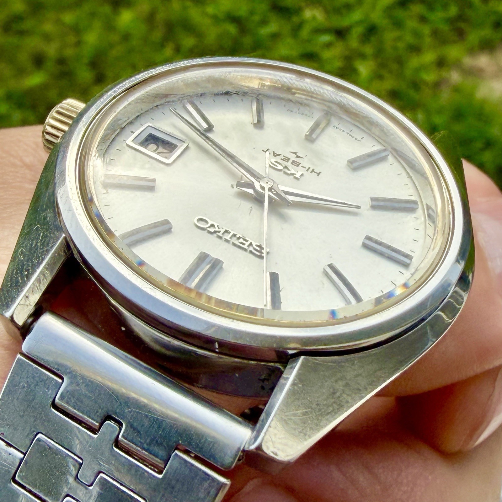 Vintage King SEIKO KS Hi-BEAT 4502-7001 Hand Winding Men’s Watch RUNS!