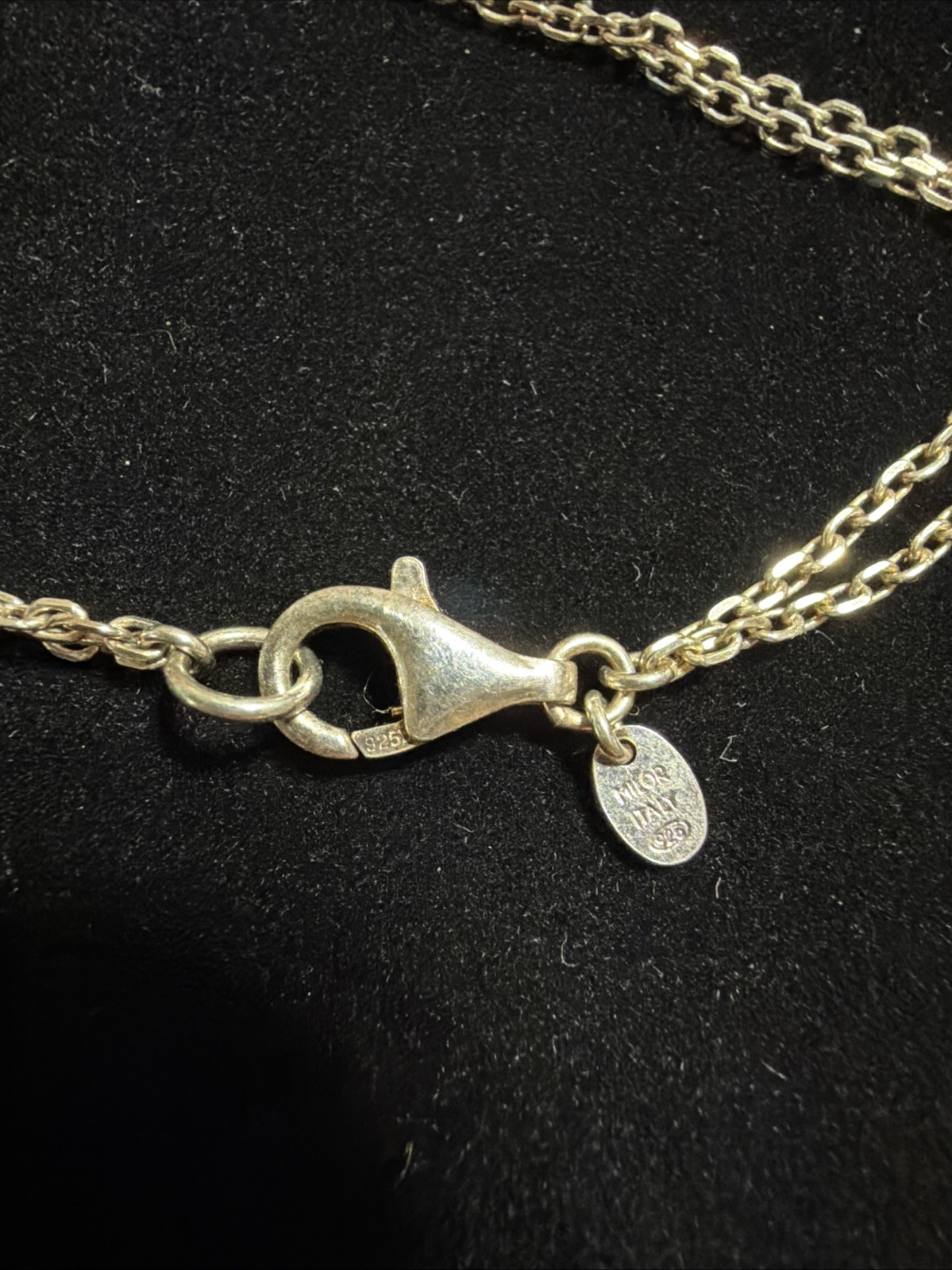 MILOR 925 Sterling Silver 30 inch Chain with Teardrop Pendant,