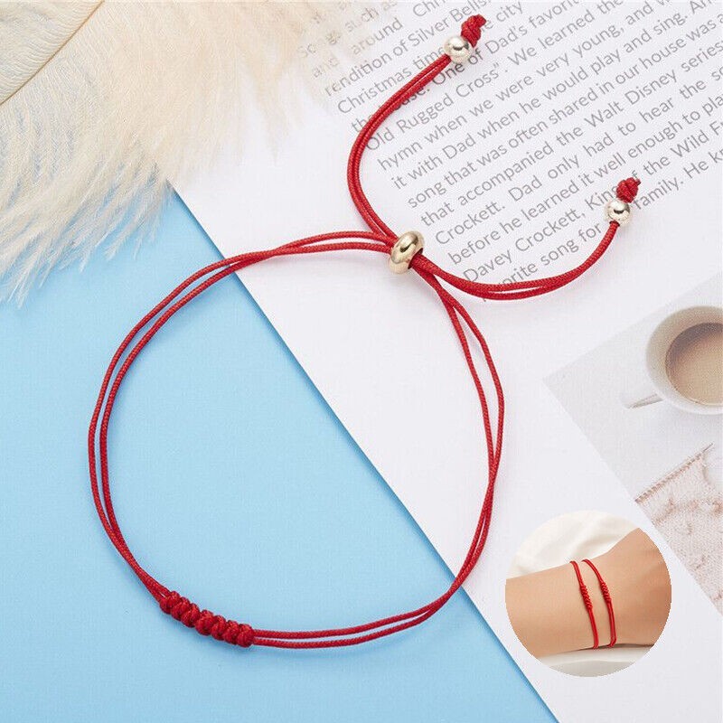 Kabbalah Amulet String bracelet 2pcs Lucky Red Gifts Hot Protection Rope 7 Knots