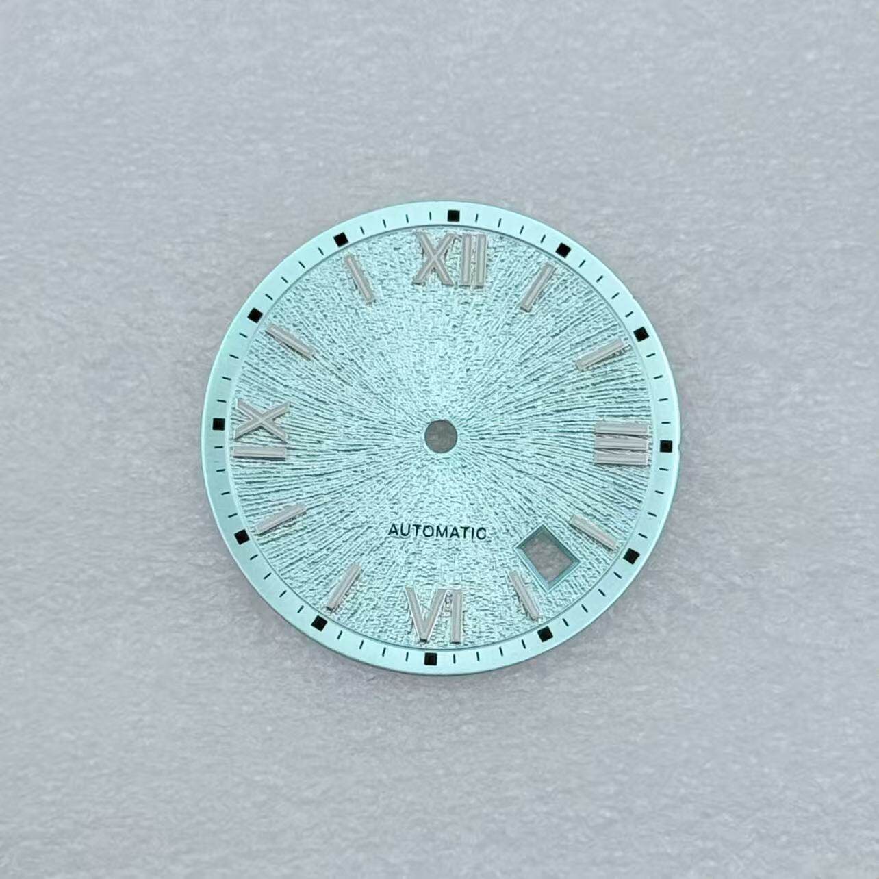 31.8mm Black Purple Watch Dial No Lume Fit NH35/36 Movements Watch Accessories