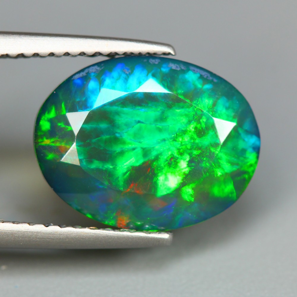 2.88 Cts_Marvelous Opal Collection_100 % Natural Top Flash Solid Black Opal