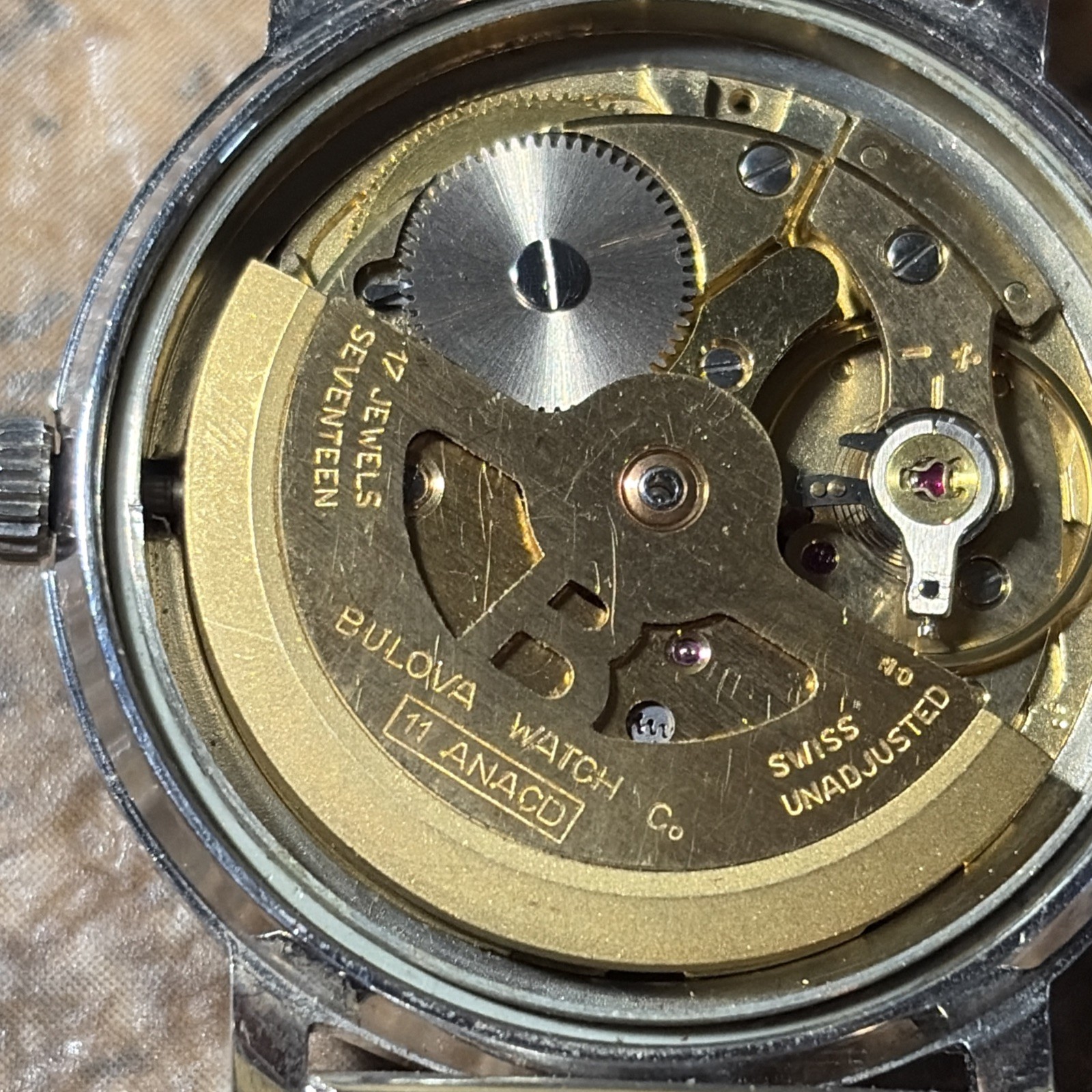 Vtg BULOVA Sea King Men’s Automatic 11 ANACD Watch Date Blue dial (Repair) READ