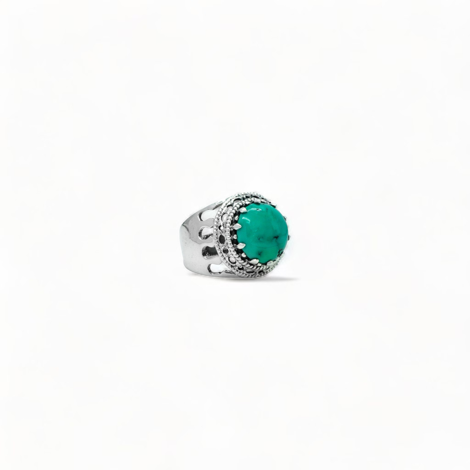 Tibetan turquoise ring 925 sterling silver ring wedding promise ring gift her