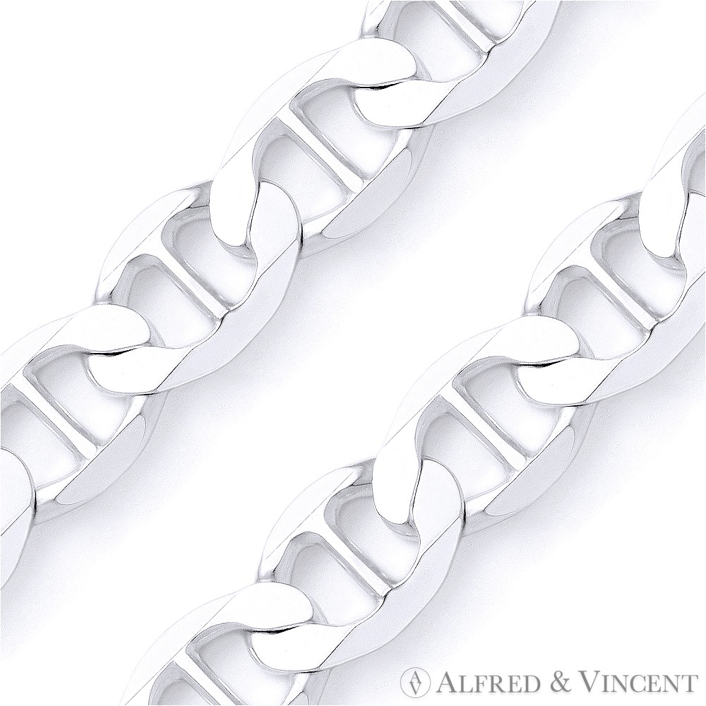 3.5mm Marina Mariner Link Solid .925 Italy Sterling Silver Italian Chain Anklet