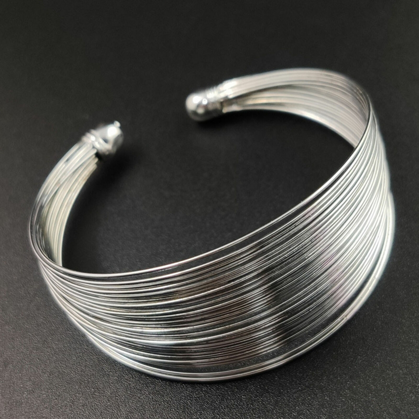 Elegant Charm 925 Sterling Silver New Fashion Wristband Bracelet Bangle Cuff