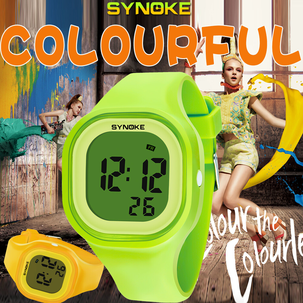 Male and Female Digital Sports Watches LED Electron Luminous Silicone Watches US