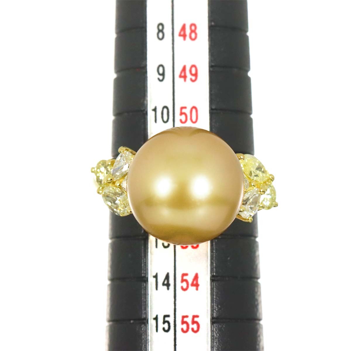 South Sea pearl 12.7mm Diamond 0.82ct Ring 18K K18 YG 750 5.75-6(US) 90333493