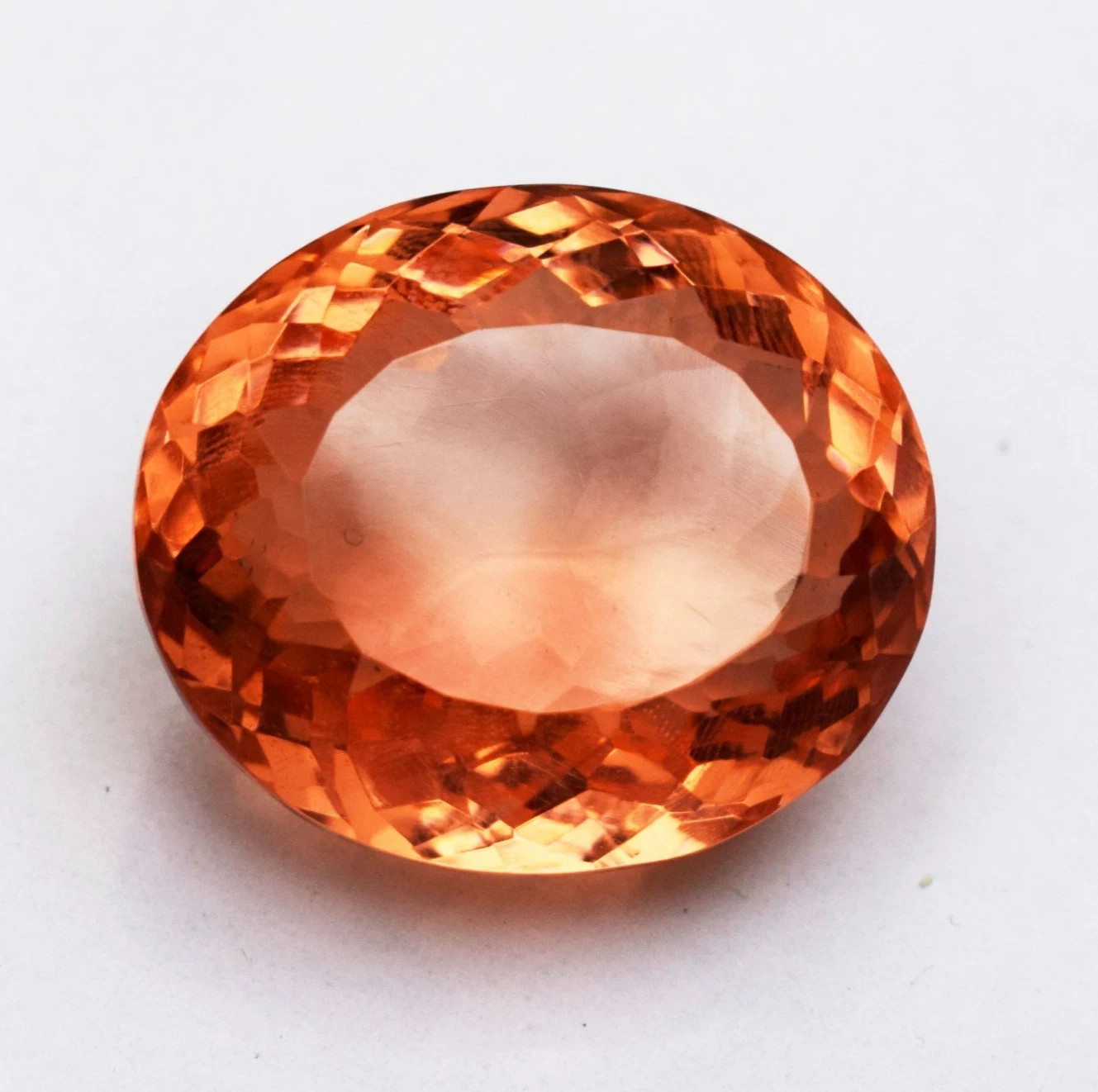 128.75 CT Certified Imperial Topaz Oval Cut Flawless Loose Gemstone