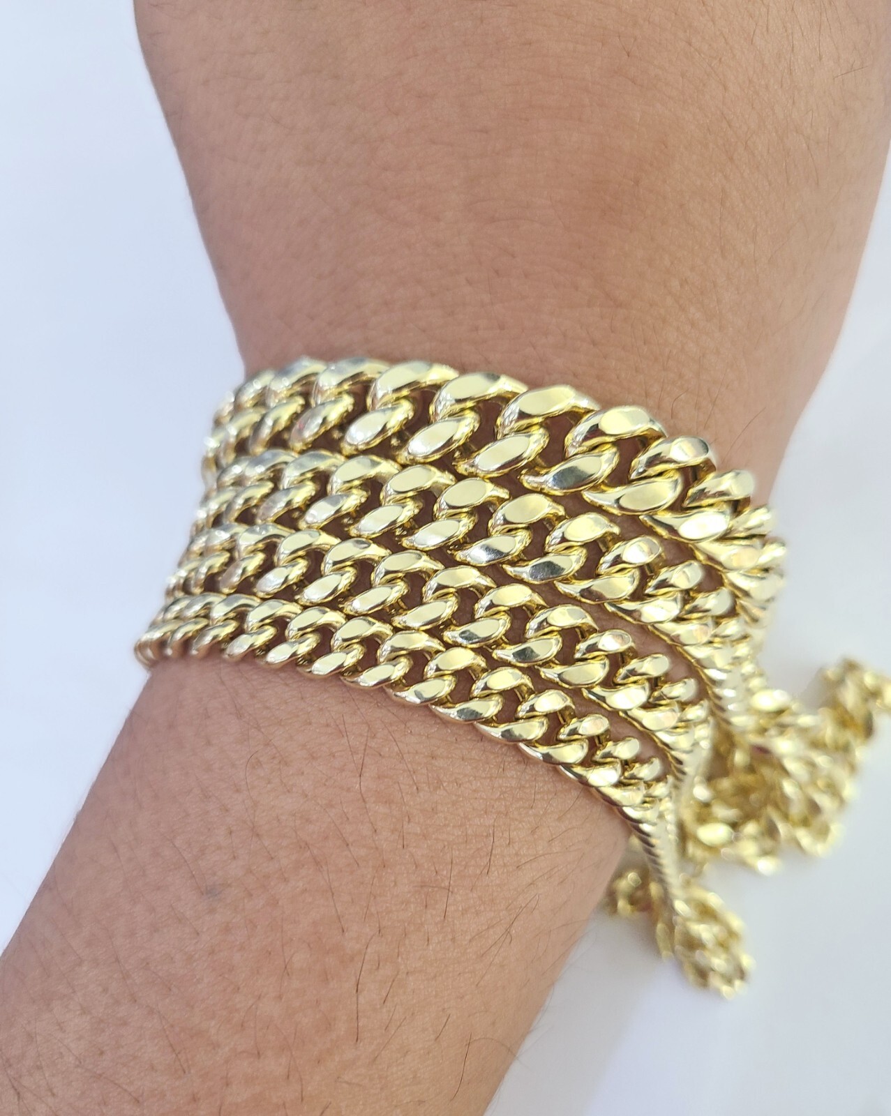 Real 10k Gold Miami Cuban link Bracelet 6mm-9mm 7″-9″ 10kt Yellow Gold