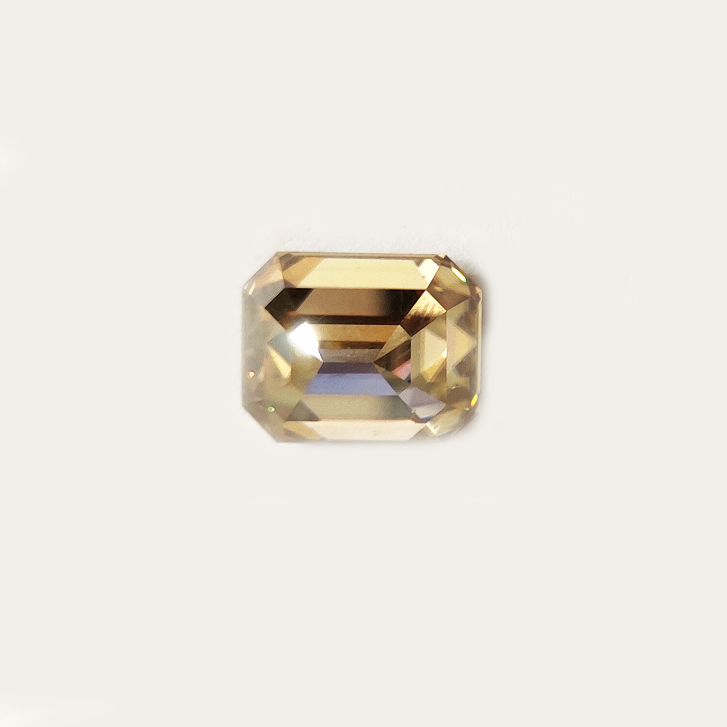 8-9 Ct Champagne Lab Created Diamond For Pendant-Ring Certified ! Jewelry Making