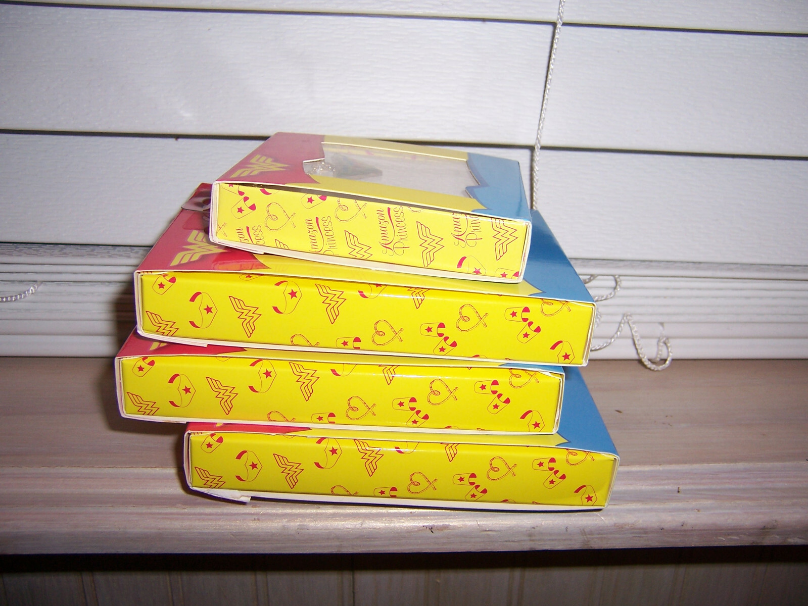 Lot Of 4 Boxes Jewelry WONDER WOMAN AS PICTURED