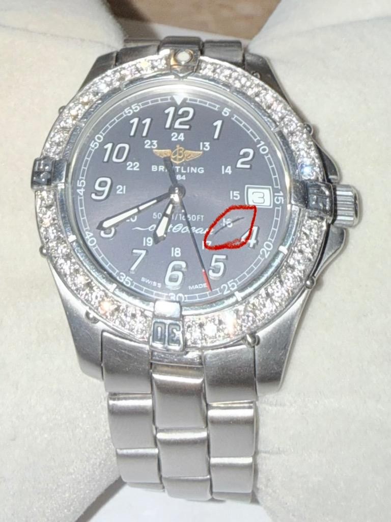 BREITLING MEN’S COLT OCEAN A64050 LAB GROWN DIAMOND QUARTZ WATCH