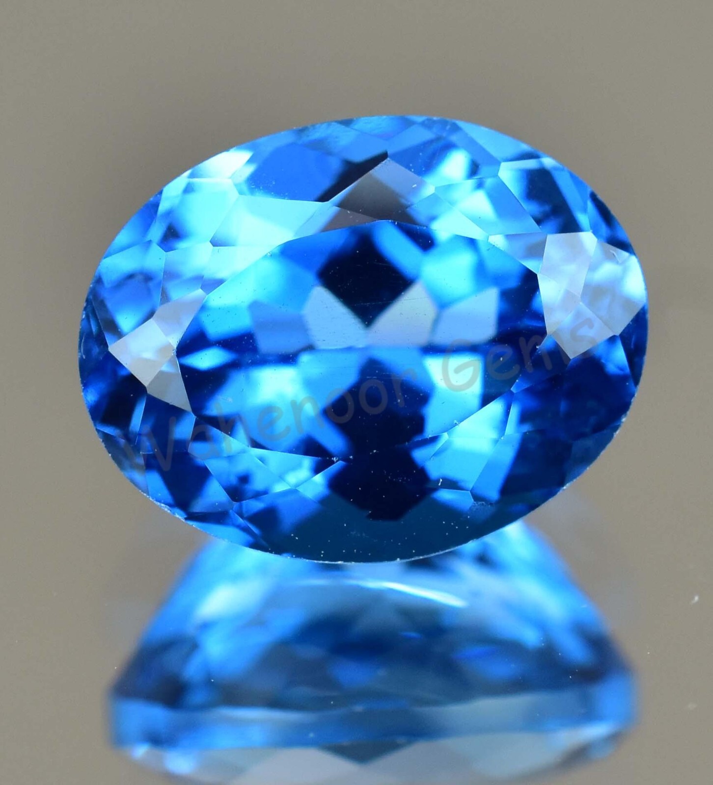 Natural Blue Zircon 9.30 Ct Oval Stunning Certified Cambodian Gemstone