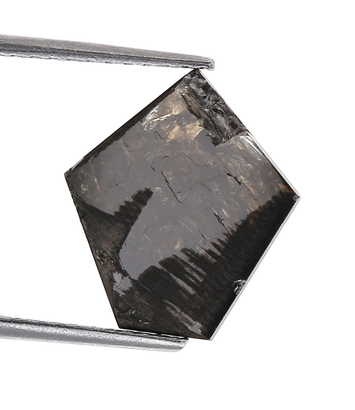 Natural Diamond 2.23ct Pentagon Shape Step Cut Brownish Black