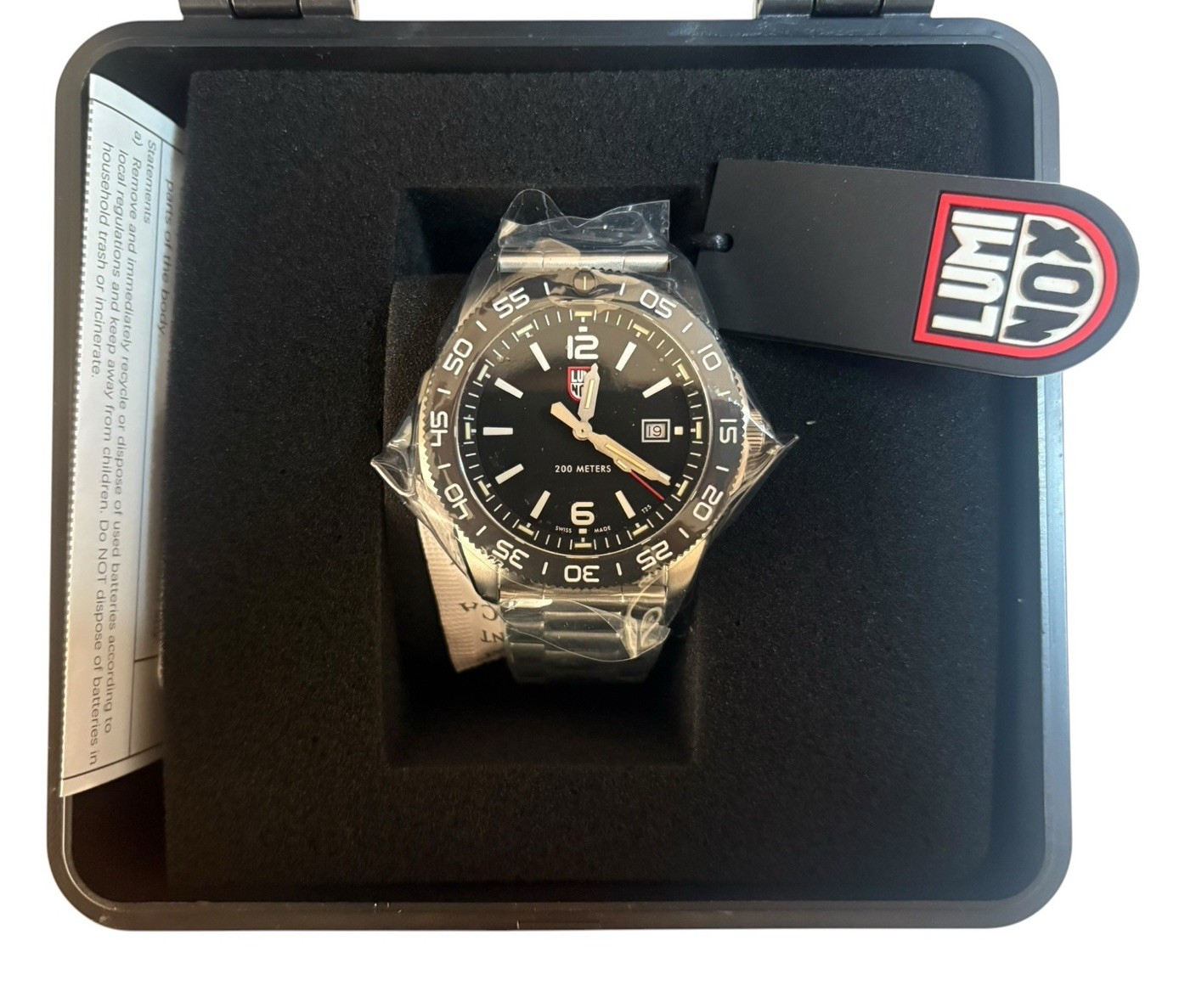 Swiss Luminox Pacific Diver Men’s Stainless Black Dial Tritium Watch XS.3122M.1