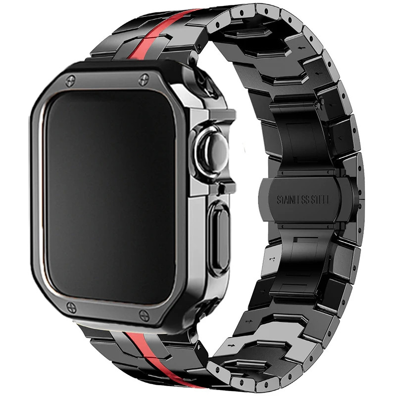 Metal Band+TPU Case For iWatch Ultra 3 Series 11 10 9 8 SE 38-49mm Kit Accessory