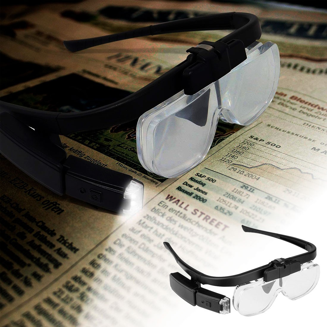 1.5/2.0/2.5/3.5/4.0/4.5X Illuminated Magnifying Glass Adjustable LED Magnifier