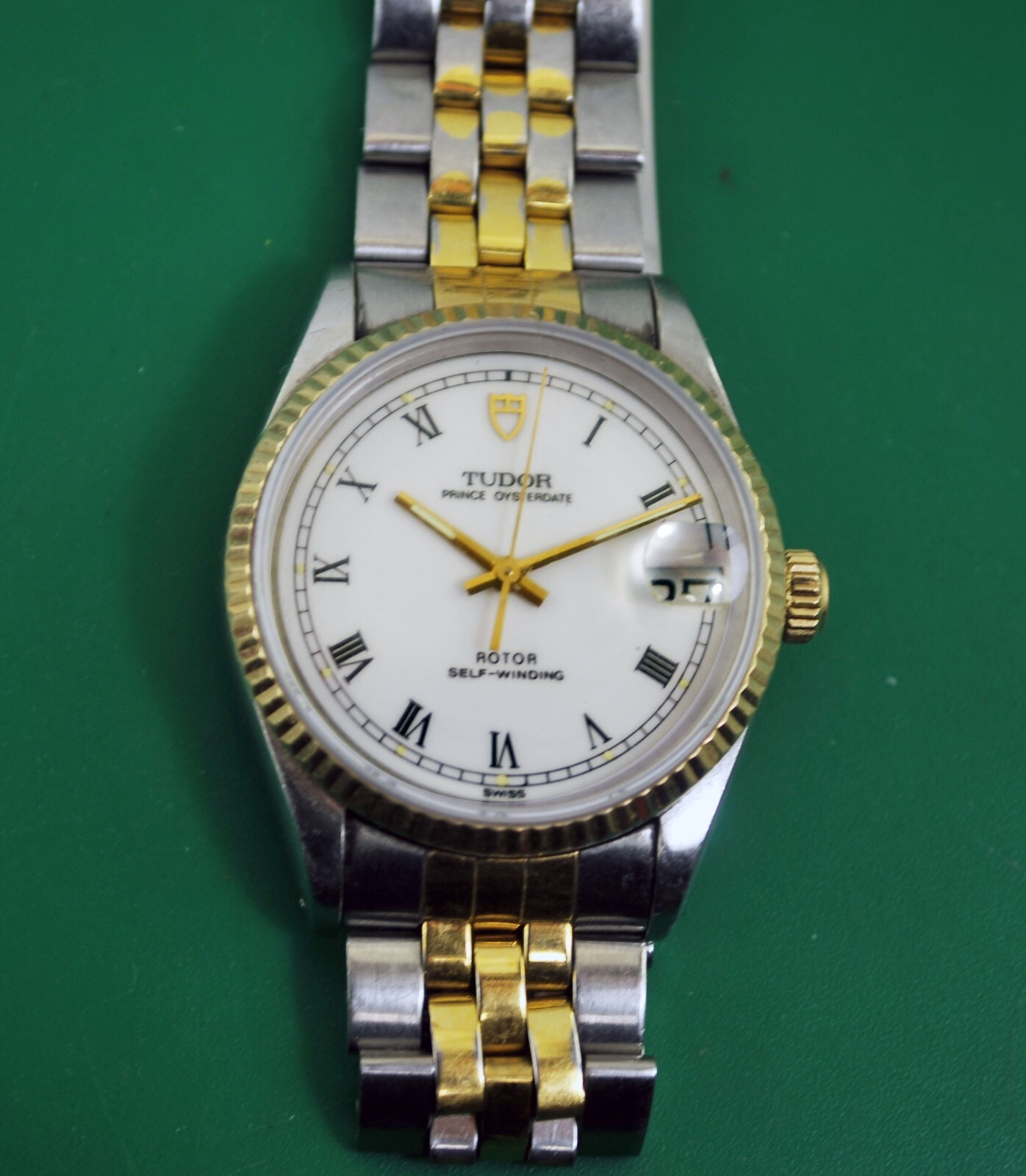 Tudor by Rolex Prince Oyster Date Automatic Enamel Dial Boy’s 32mm Watch 72000