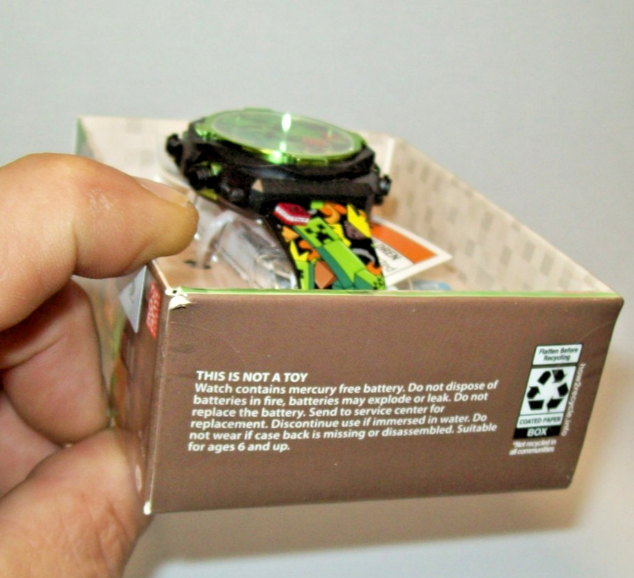 Minecraft Watch unisex Kids/Adults BRAND NEW in Box Looks & Runs Great